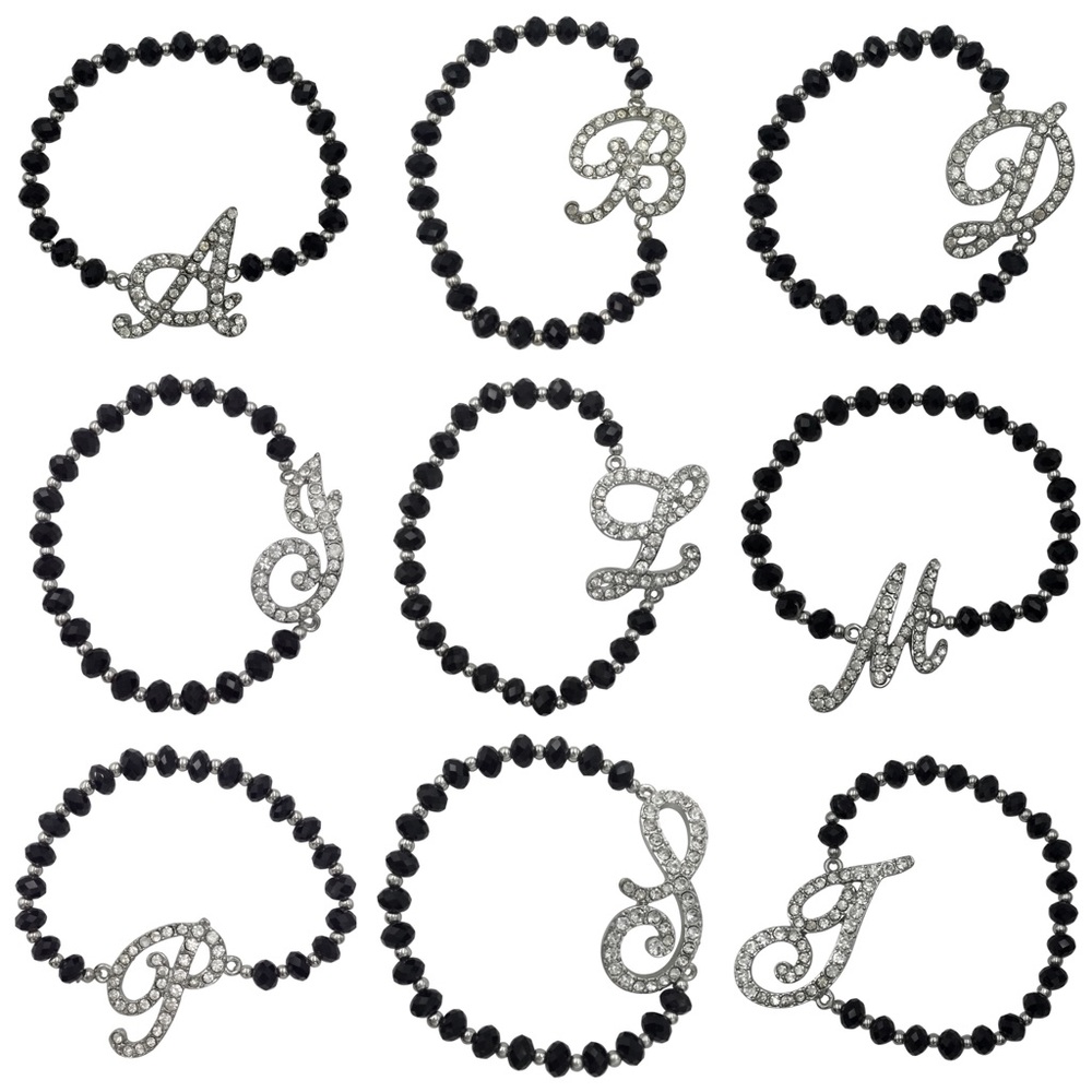 🍀 Initial Monogram Stretch Bracelet